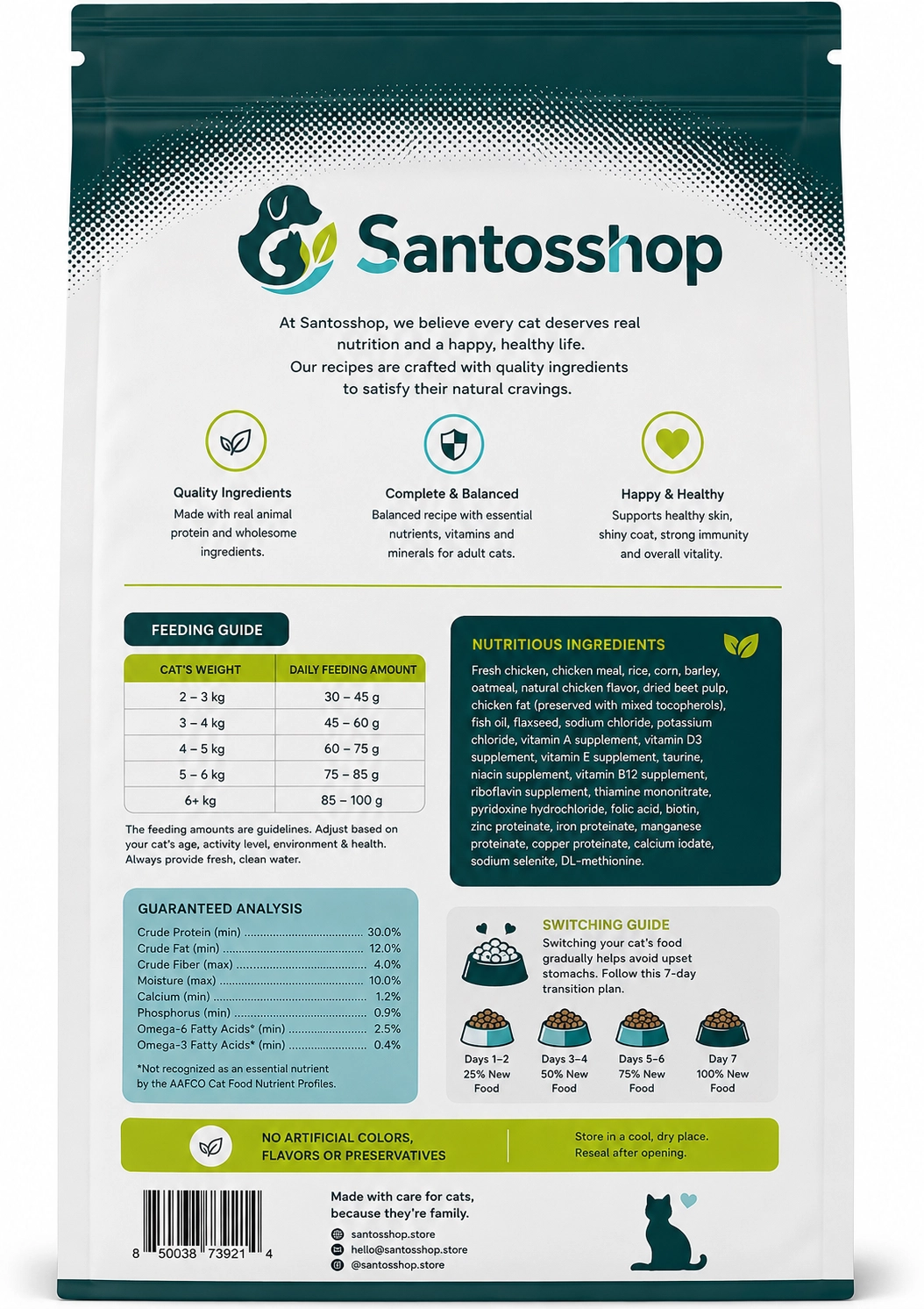 Santos | Finicky Adult Cat Dry Food Recipe - Image 3