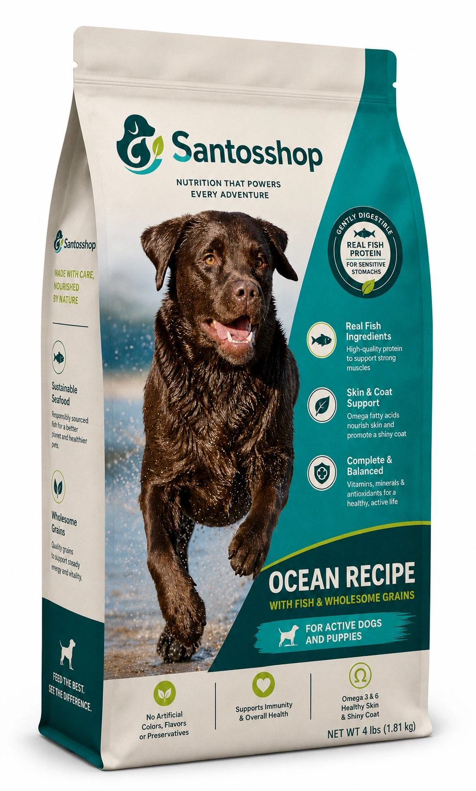 Santos | Ocean Recipe Fish and Wholesome Grains Dry Dog Food - Image 2