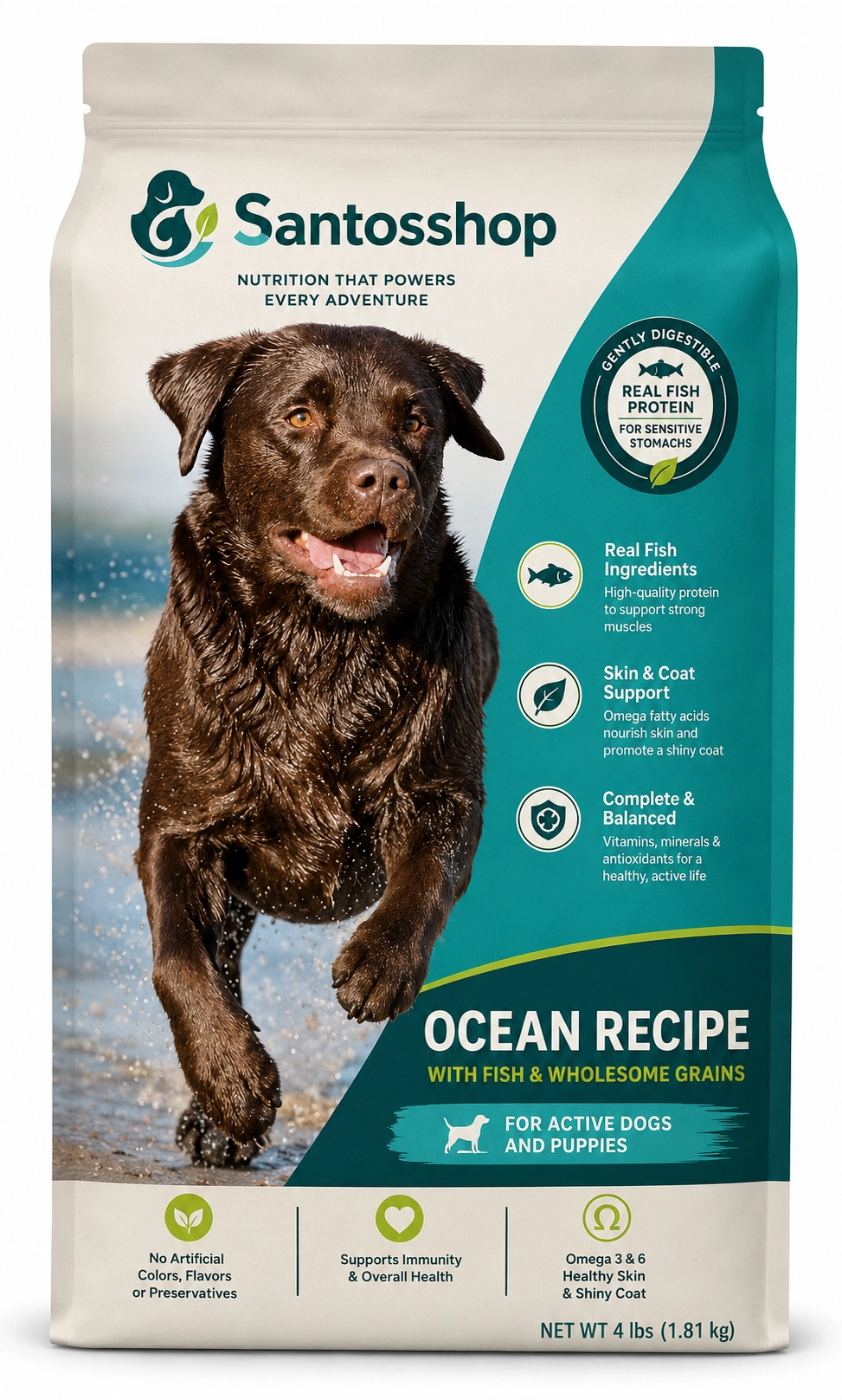 Santos | Ocean Recipe Fish and Wholesome Grains Dry Dog Food